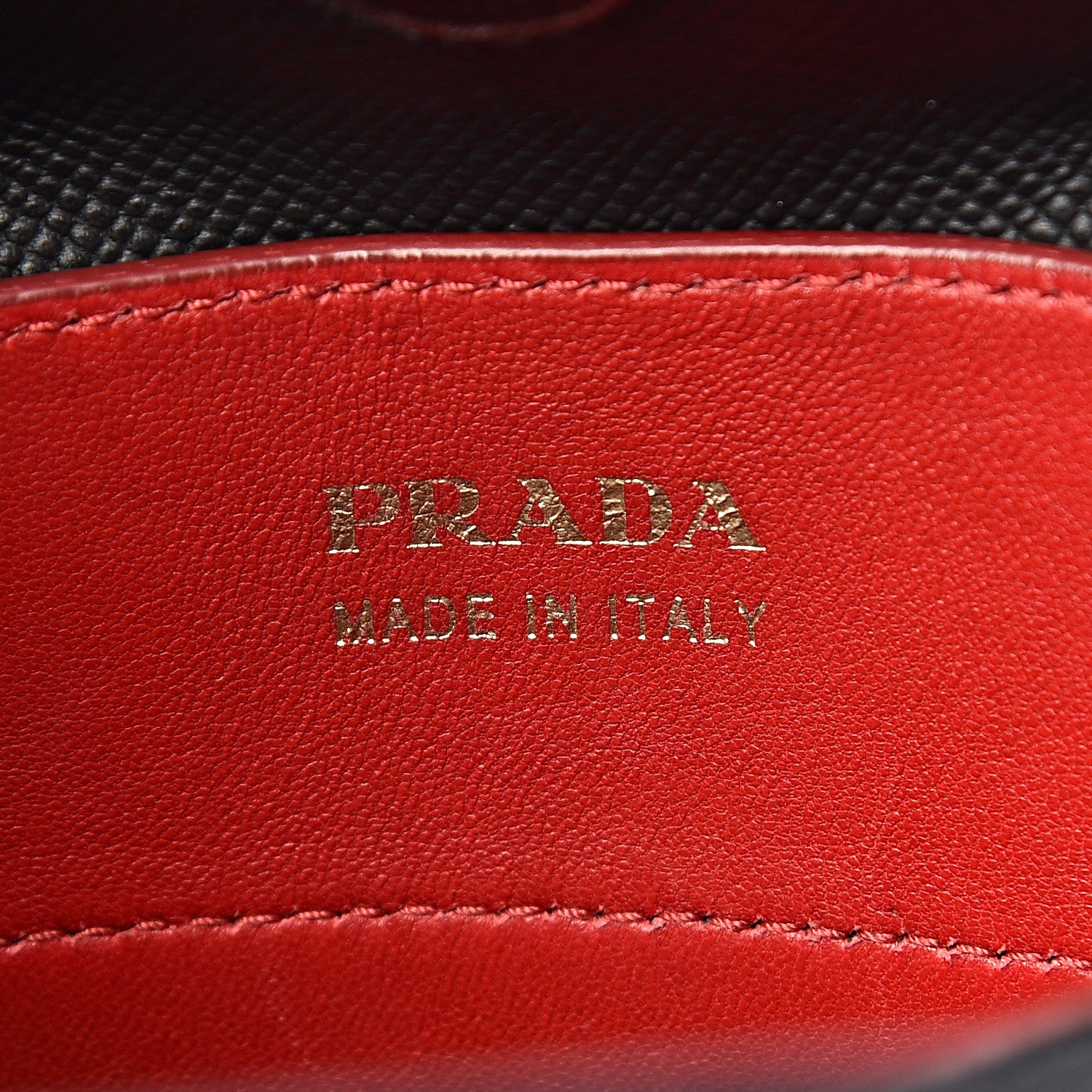 Prada Saffiano Cuir Large Double Bag Black Fuoco 7 of 19