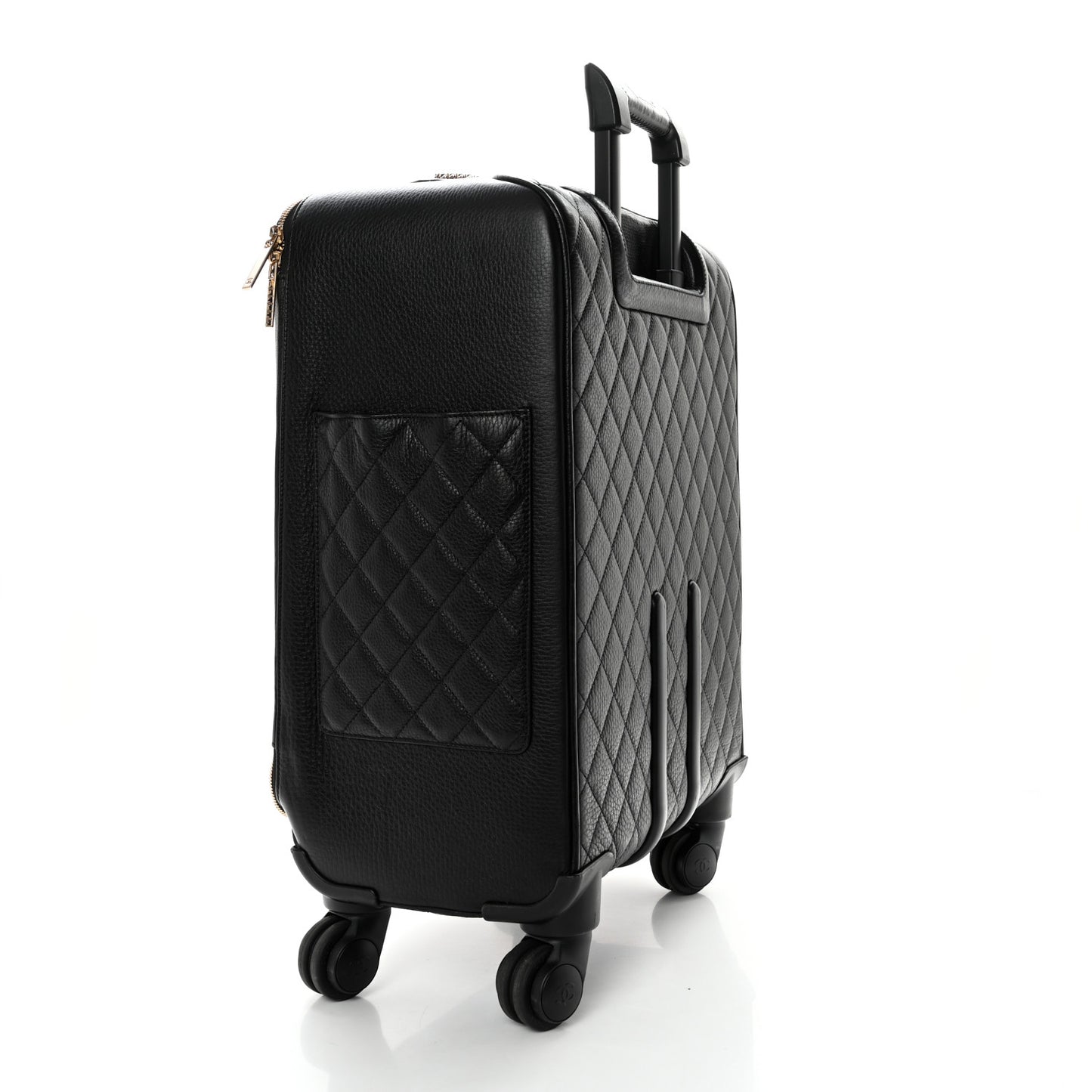 Calfskin Quilted Coco Case Trolley Black