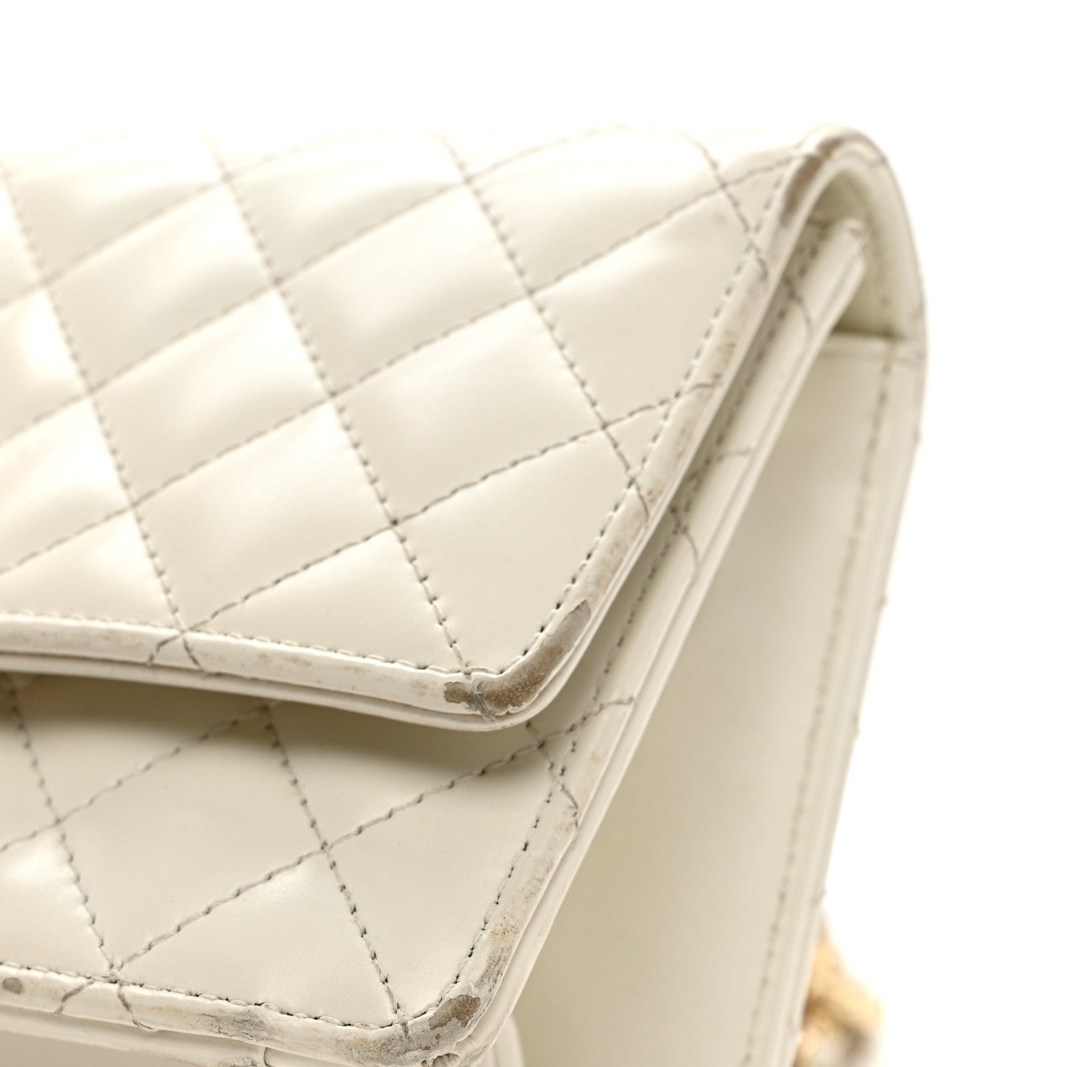 Chanel Glazed Calfskin Quilted Small Flap White 10 of 11