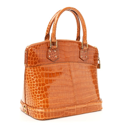 Louis Vuitton Crocodile Lockit PM Brown 3 of 9