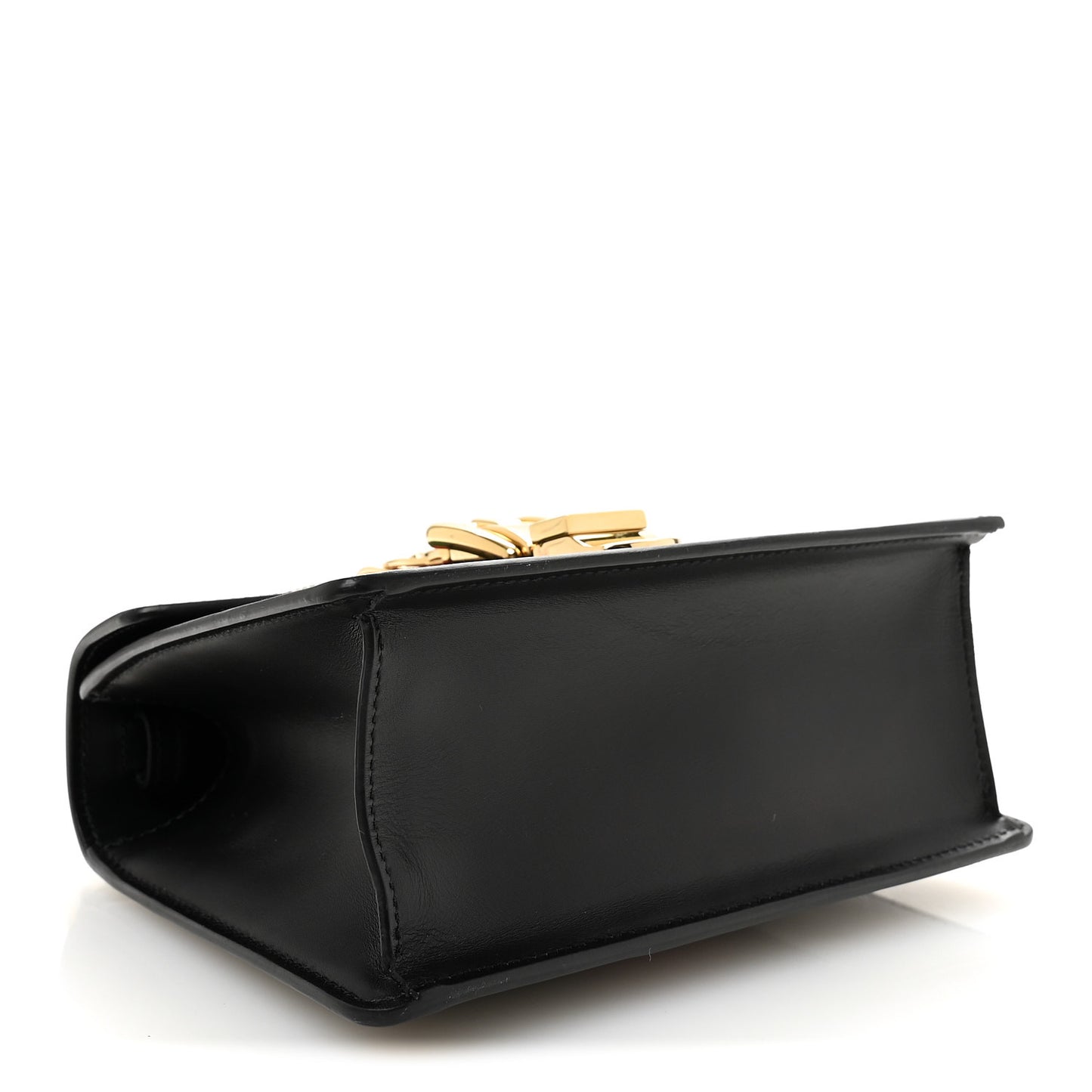 Calfskin Mini Sylvie Top Handle Bag Black