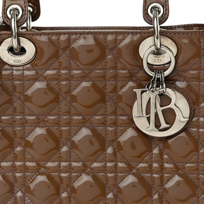 Christian Dior Patent Cannage Medium Lady Dior Brown 8 of 18