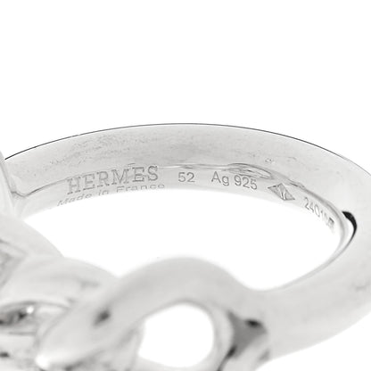 Hermes Sterling Silver GM Croisette Ring 52 6 4 of 4