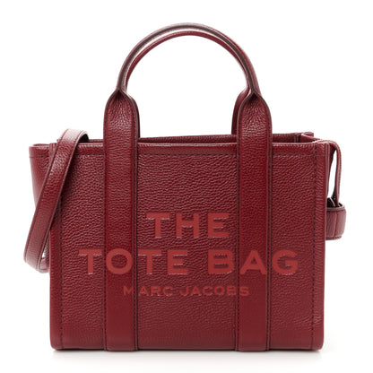 Marc Jacobs Grained Calfskin Small The Tote Bag Cherry 1 of 11