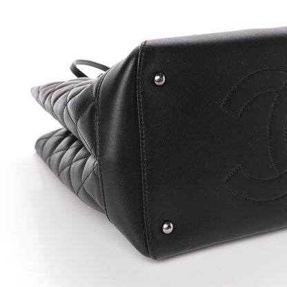 Chanel Calfskin Quilted Small Easy Shopping Tote Black 8 of 10