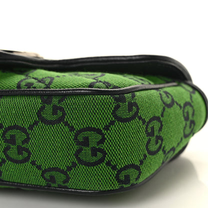 Gucci Monogram Multicolor Matelasse Diagonal Super Mini GG Marmont Shoulder Bag Green Blue 8 of 8