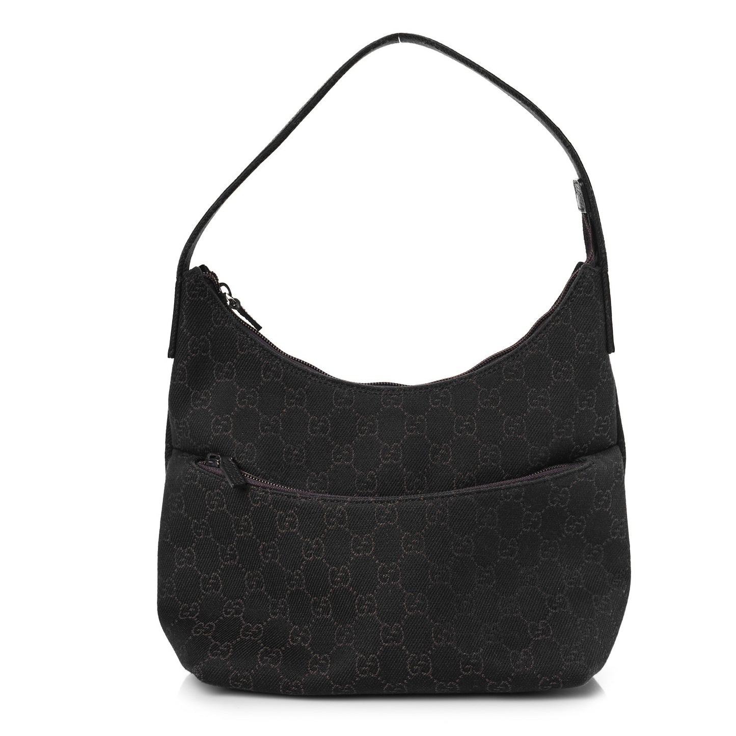 Denim Monogram Small Hobo Dark Brown