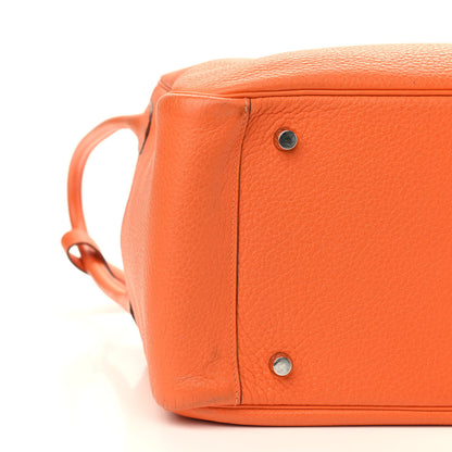 Hermes Taurillon Clemence Lindy 34 Orange 7 of 9