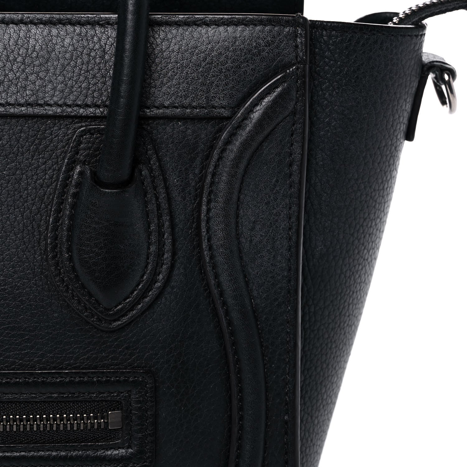 Celine Drummed Calfskin Nano Luggage Black 14 of 17