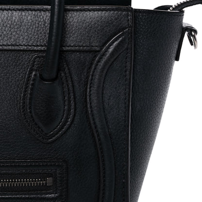 Celine Drummed Calfskin Nano Luggage Black 14 of 17