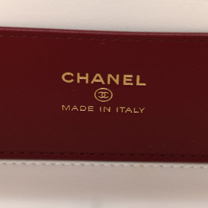 Chanel Shiny Caviar Preppy Coco Long Vanity With Strap White 6 of 11