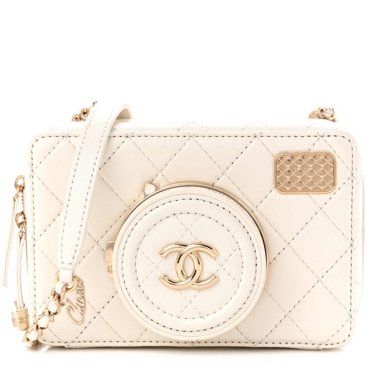 Chanel Lambskin Quilted Coco Click Bag White 8 of 10