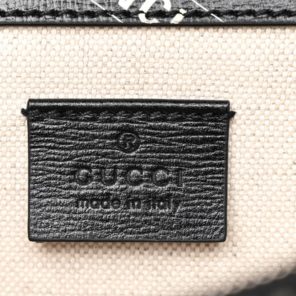Gucci X BALENCIAGA Calfskin Logo Print Small Dionysus Shoulder Bag Black 7 of 11