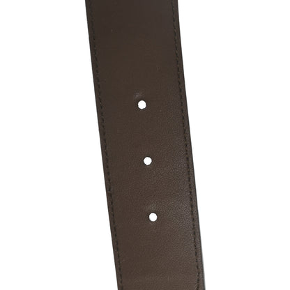 Gucci GG Supreme Monogram Matte Plutone Calfskin Double G 40mm Belt 90 36 Beige Ebony New Acero 4 of 4
