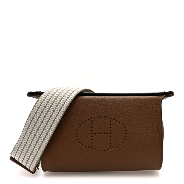 Hermes Togo Sangle Cordage Videpoches Alezan Beige Marfa Gris Pale