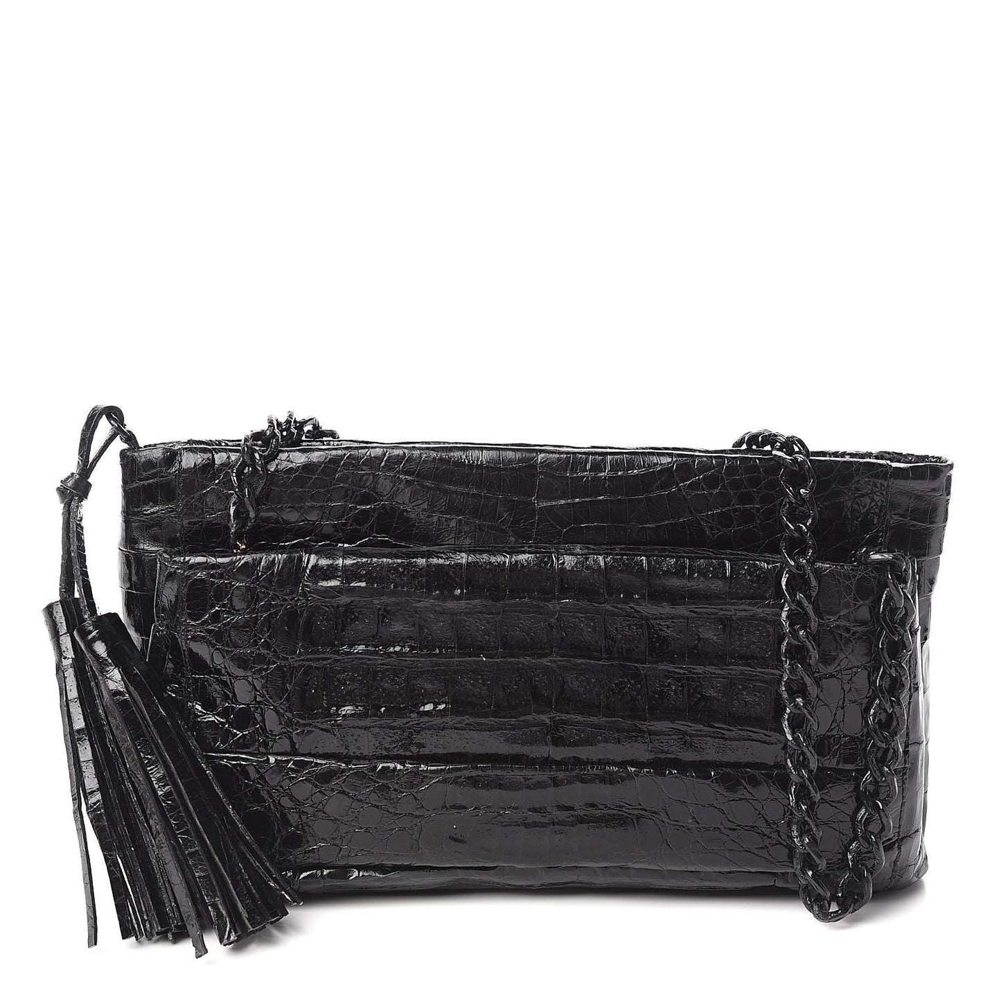 Crocodile Shoulder Bag Black