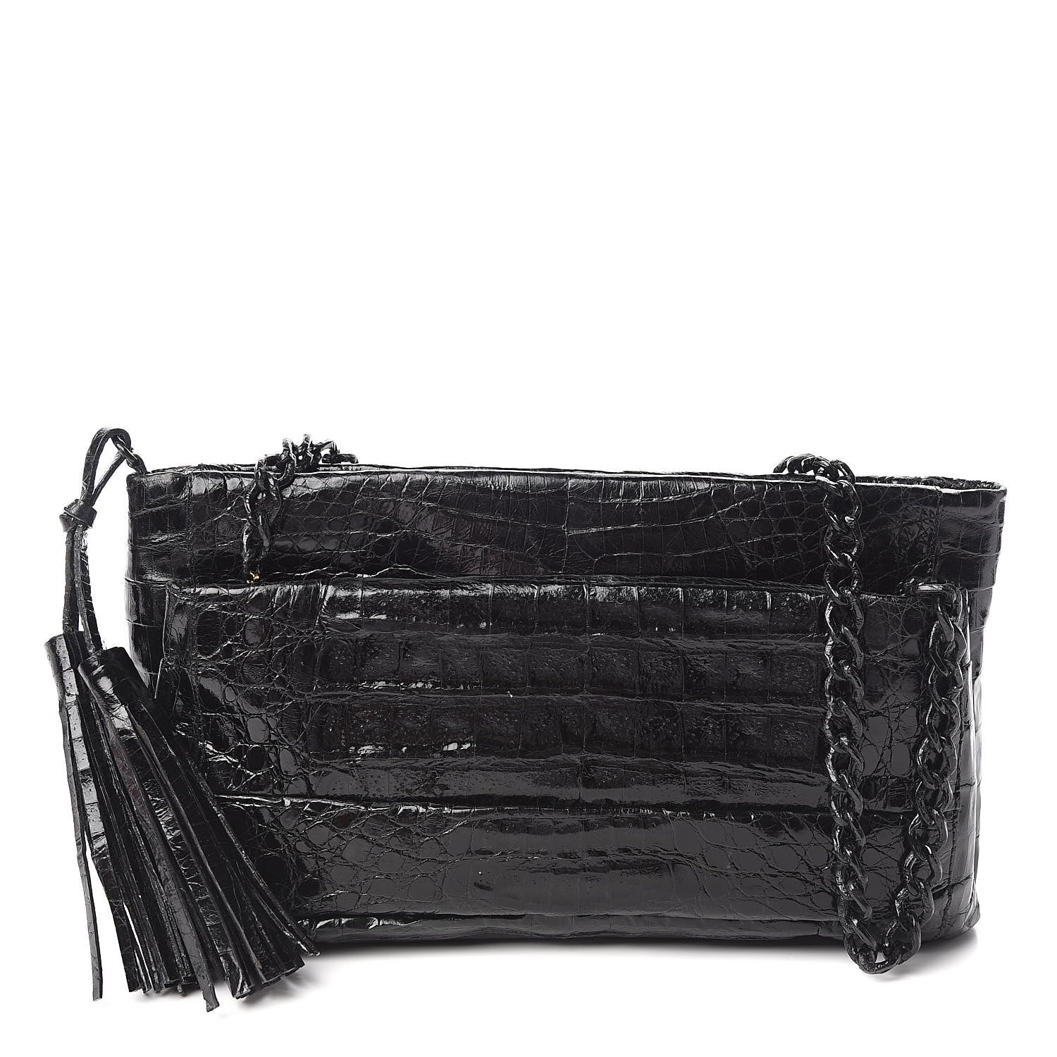 Nancy Gonzalez Crocodile Shoulder Bag Black 1 of 11