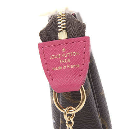 Louis Vuitton Monogram 2019 Christmas Animation Mini Courchevel Pochette Accessories Fuchsia 8 of 11
