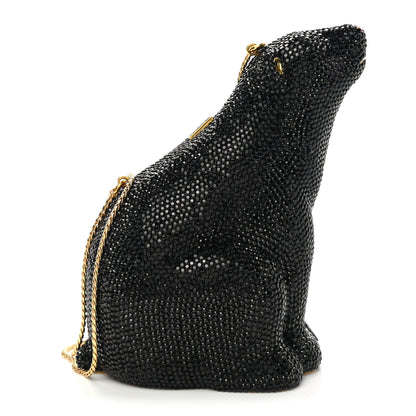 Judith Leiber Swarovski Crystal Black Bear Minaudiere Clutch Black 2 of 11