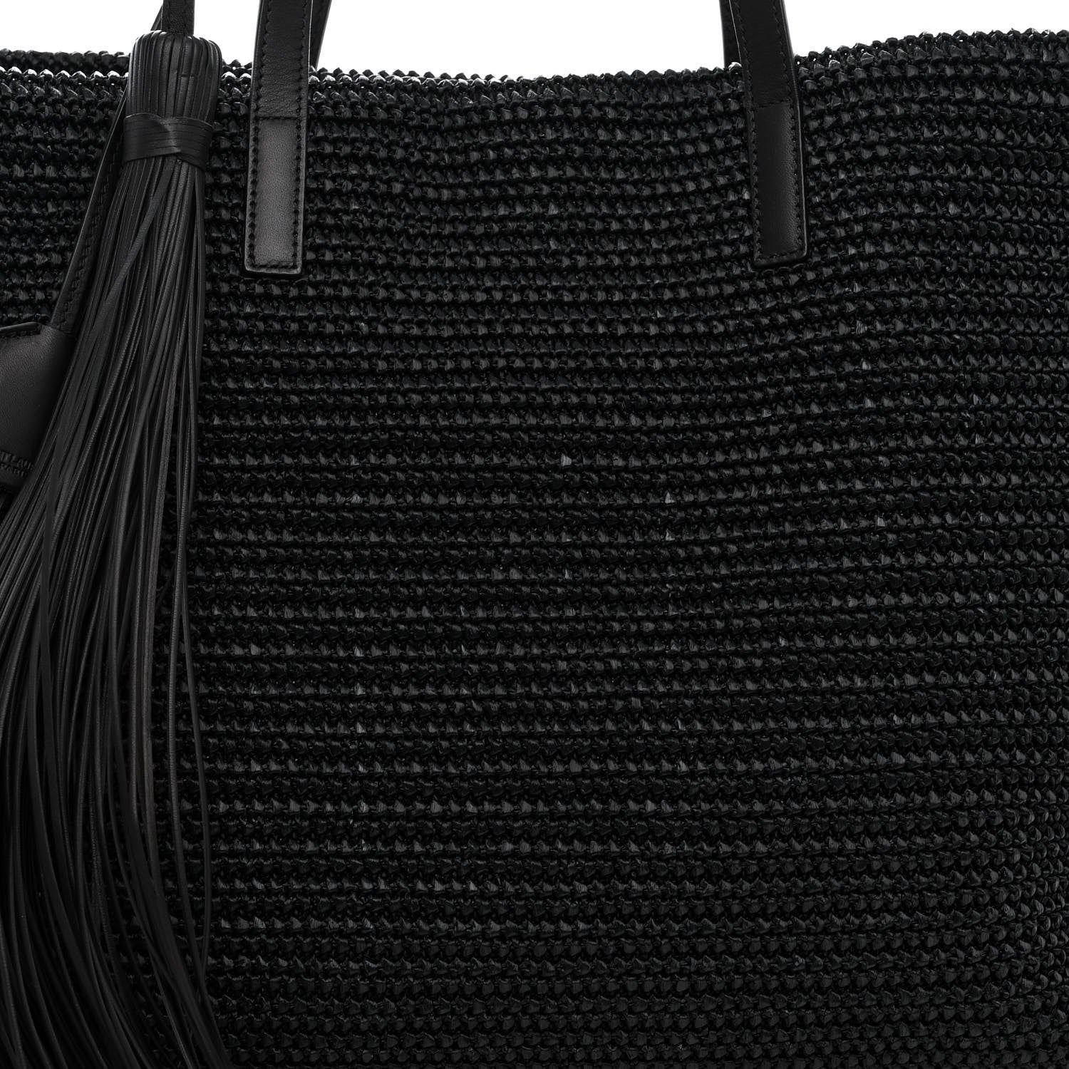 Saint Laurent Raffia Tote Black 8 of 13
