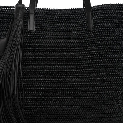 Saint Laurent Raffia Tote Black 8 of 13