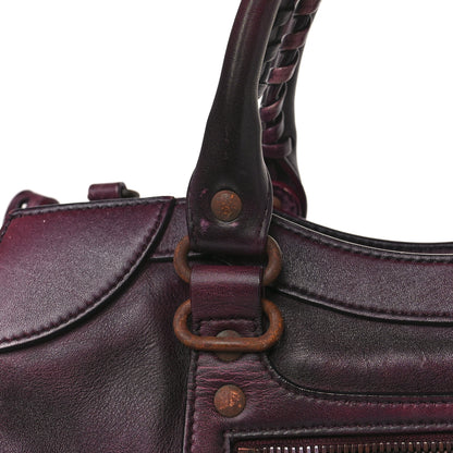 Balenciaga Used Calfskin Rust Hardware Neo Classic City Burgundy 14 of 17