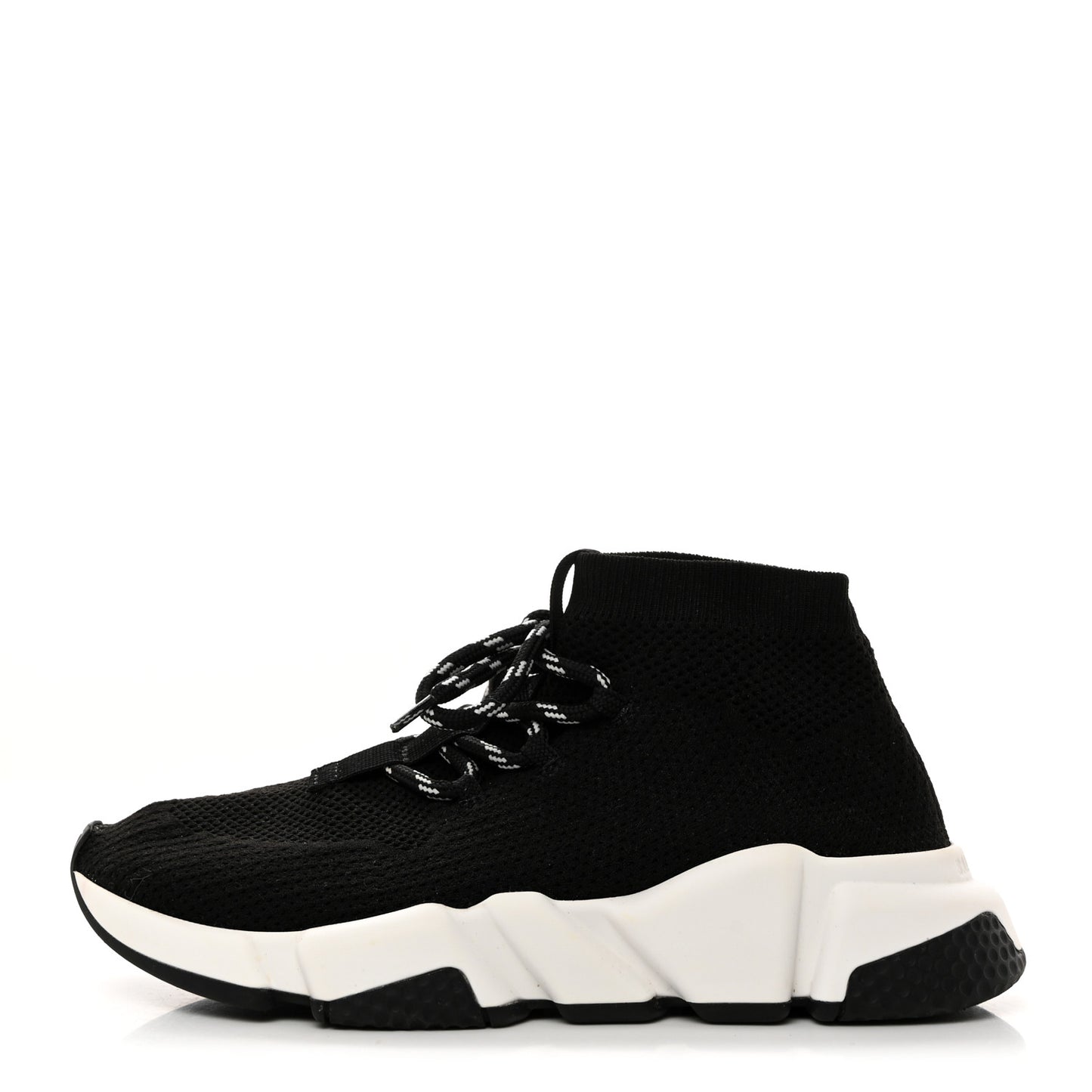 Knit Womens Speed Lace Up Sneakers 37 Black