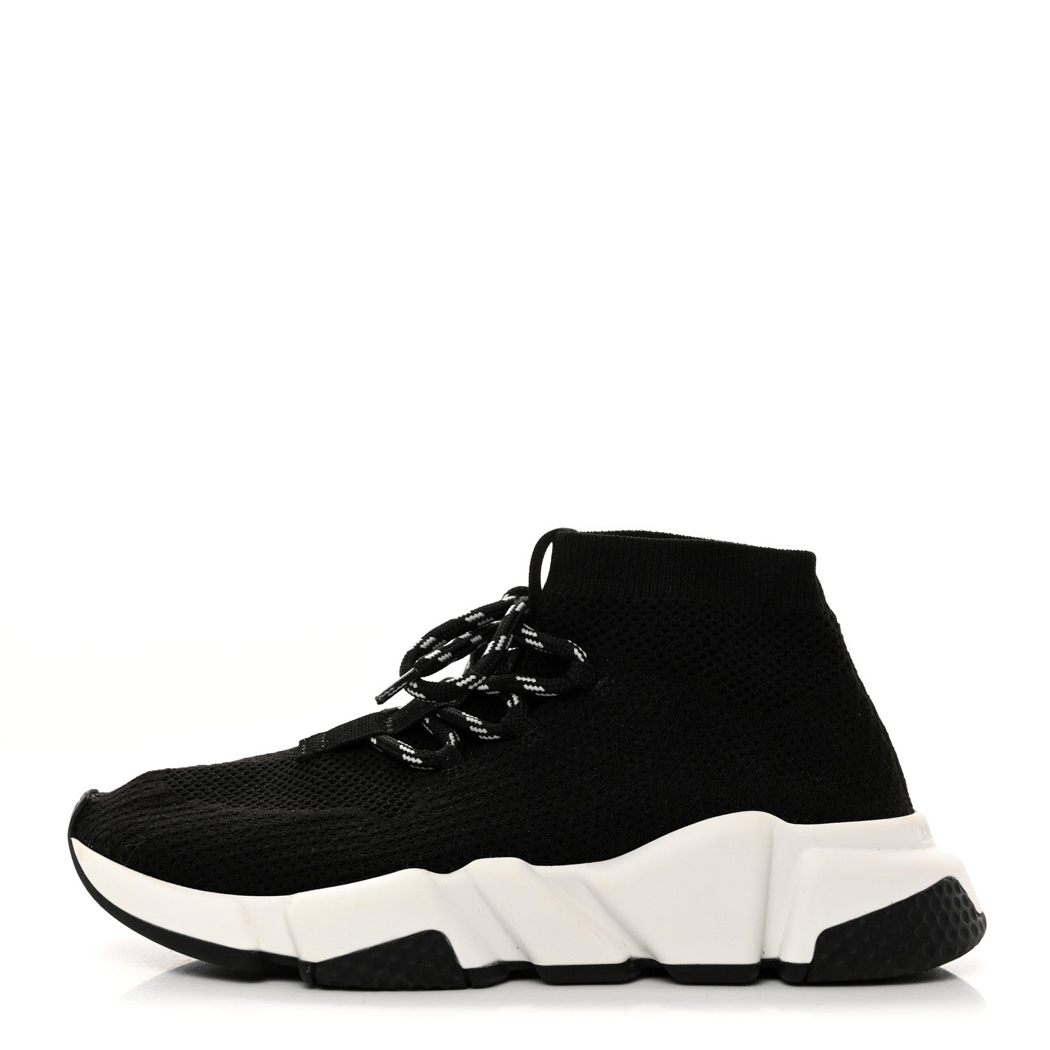 Balenciaga Knit Womens Speed Lace Up Sneakers 37 Black 1 of 7