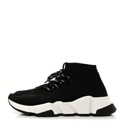 Balenciaga Knit Womens Speed Lace Up Sneakers 37 Black 1 of 7