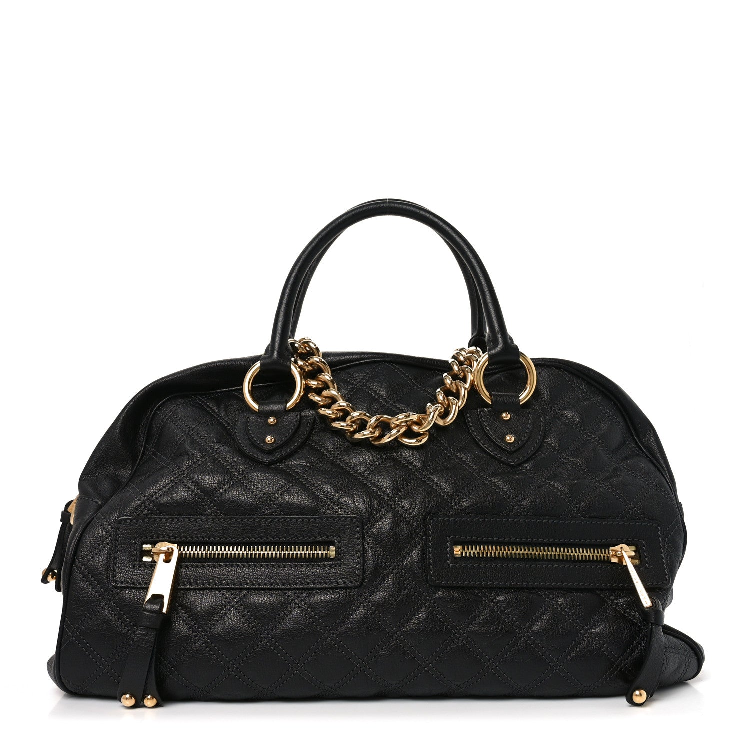 Marc Jacobs Calfskin Quilted Dita Duffle Bag Black 1 of 8