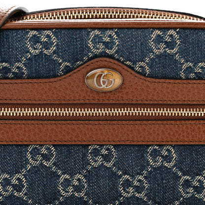 Gucci New Denim GG Monogram Dollar Calfskin Mini Ophidia Shoulder Bag Blue Tea Cuir Epilog 8 of 10