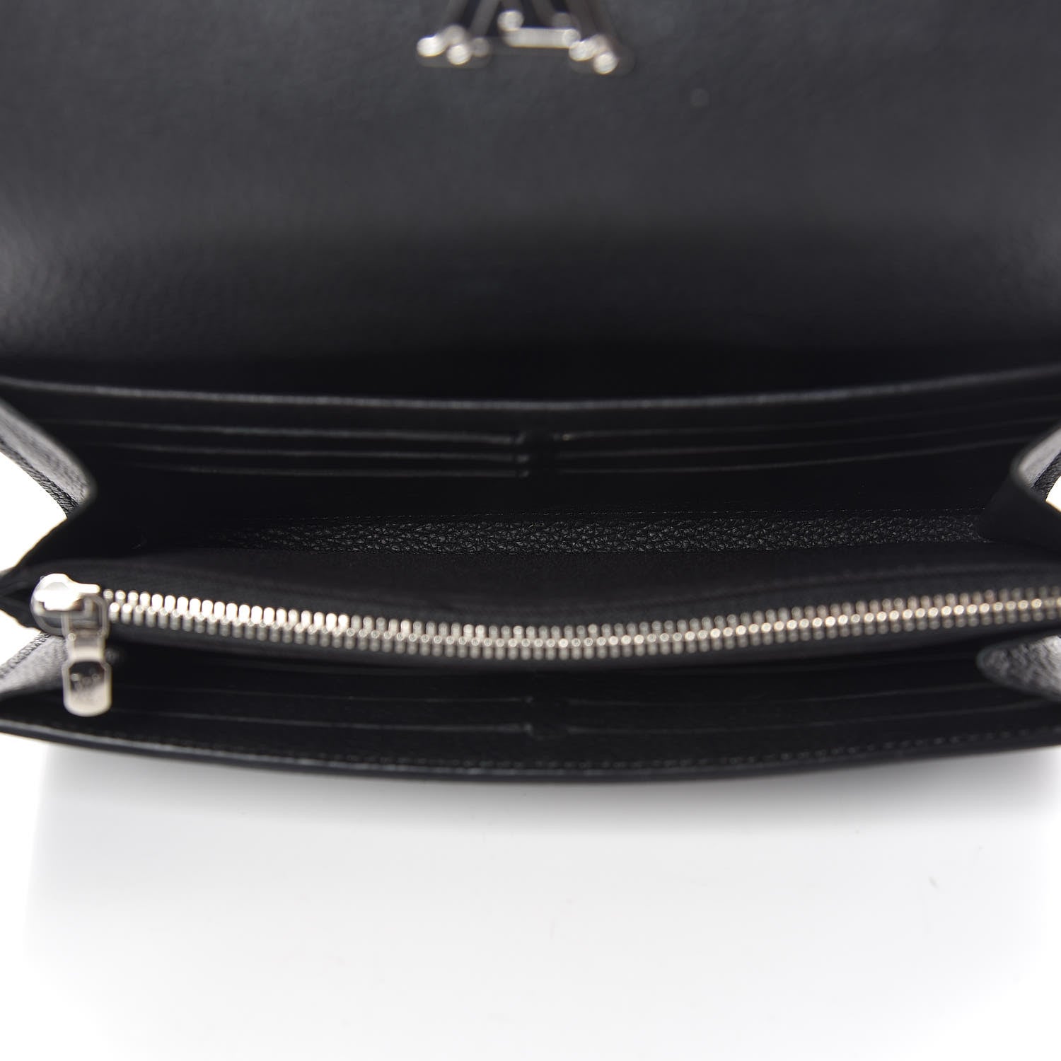 Louis Vuitton Calfskin Lockme II Wallet Black 7 of 7