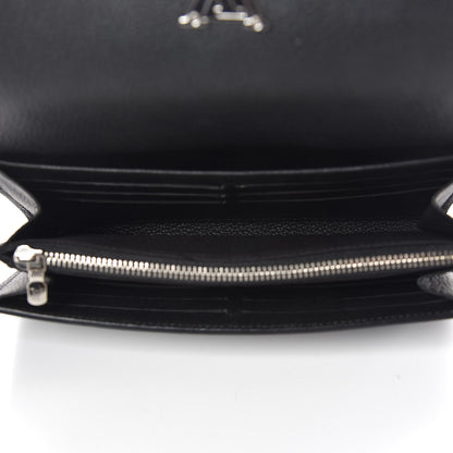 Louis Vuitton Calfskin Lockme II Wallet Black 7 of 7