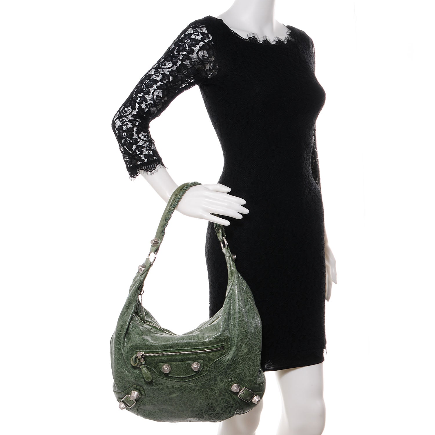Balenciaga Agneau Giant 21 Silver Hardware Hobo Vert Thyme 2 of 8