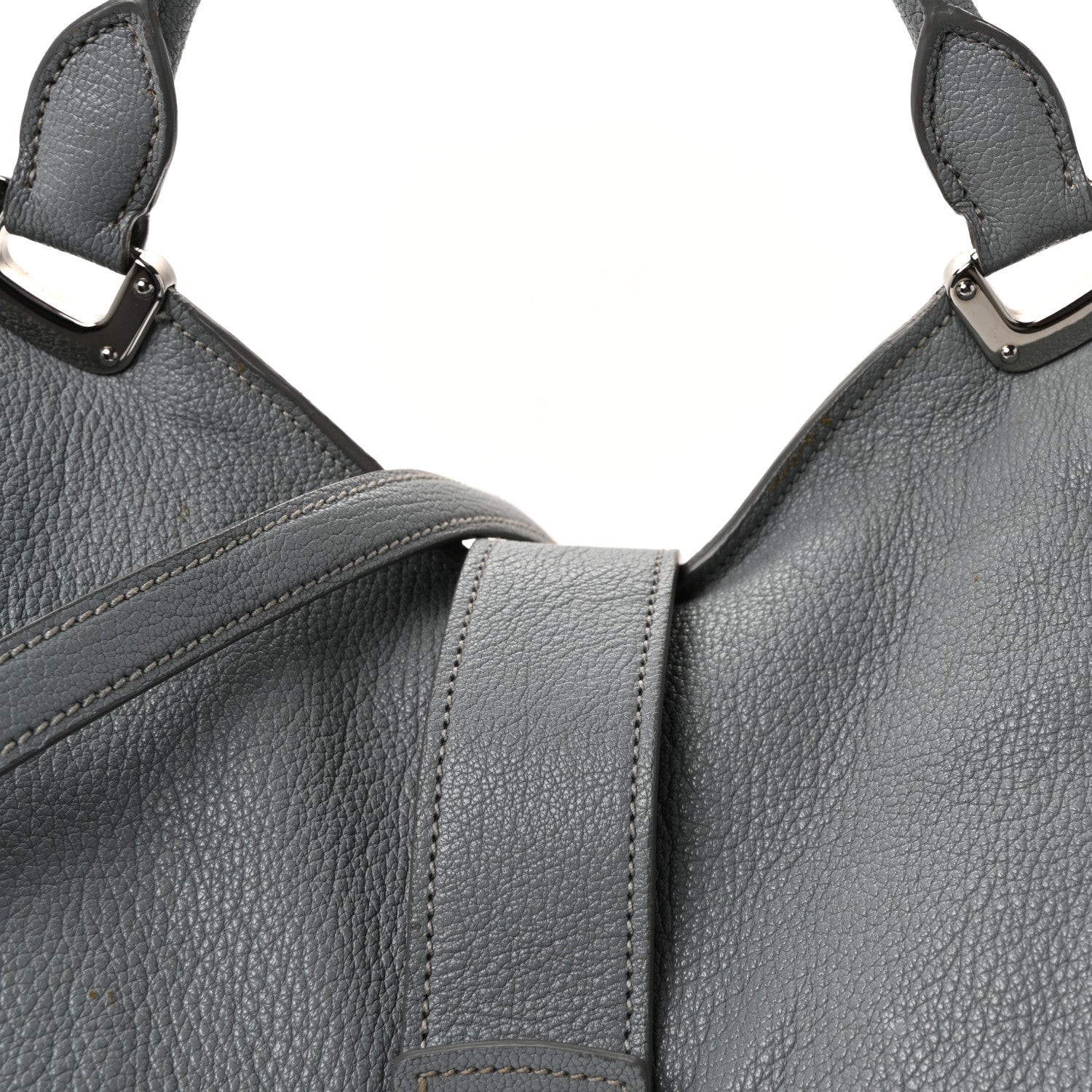 Miu Miu Goatskin Madras Top Handle Shoulder Bag Light Blue 1816314
