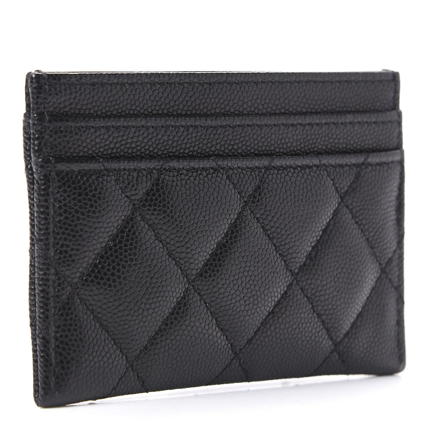 Caviar Quilted My Everything Card Holder Black