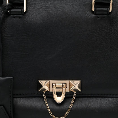 Valentino Garavani Calfskin Small Rockstud Demilune Double Handle Satchel Black 9 of 14