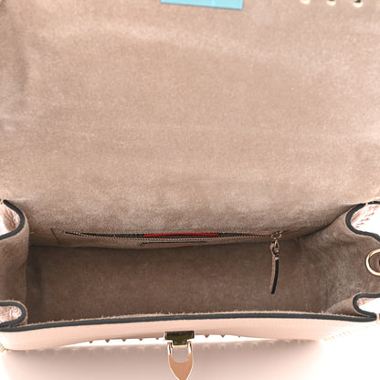 Valentino Garavani Grained Calfskin Rockstud Top Handle Flap Shoulder Bag Poudre 4 of 9