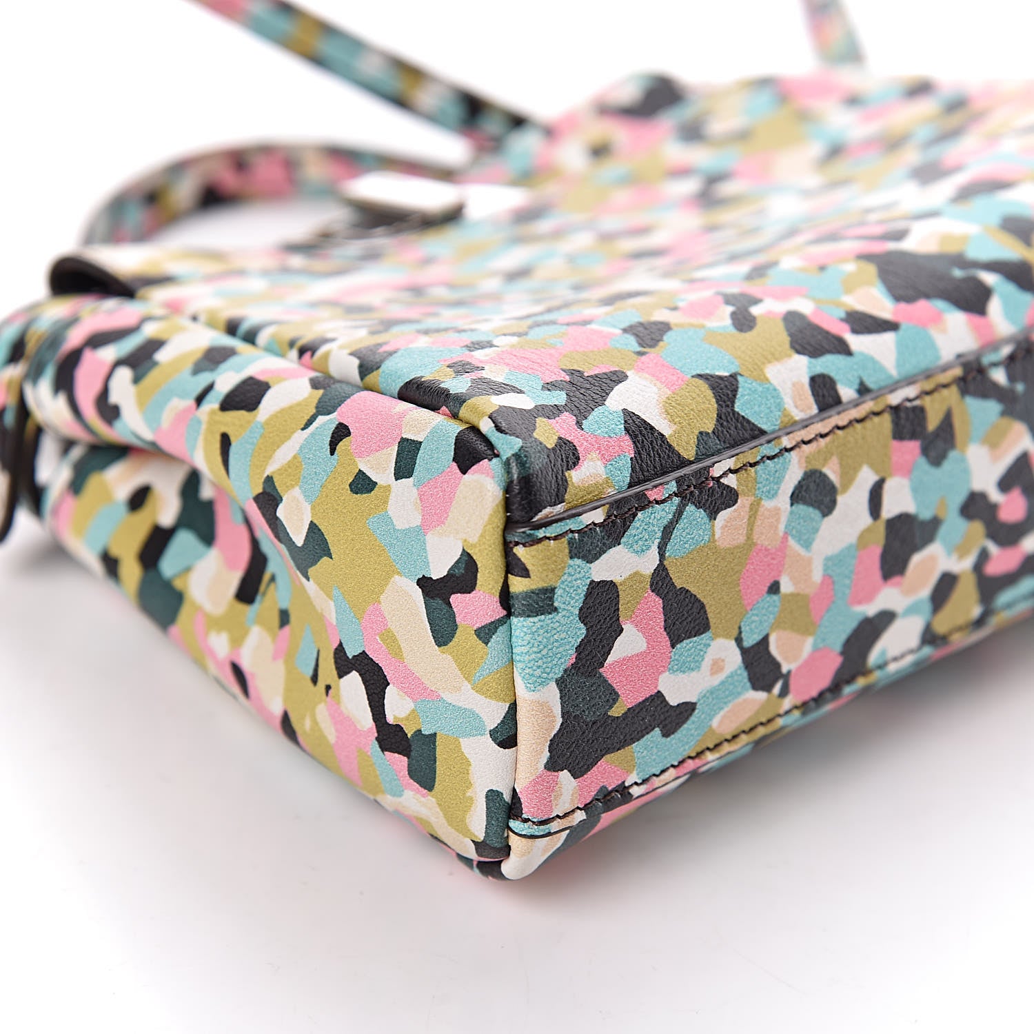 Fendi Vitello Seta Granite Micro Peekaboo Iconic Satchel Multicolor 8 of 9