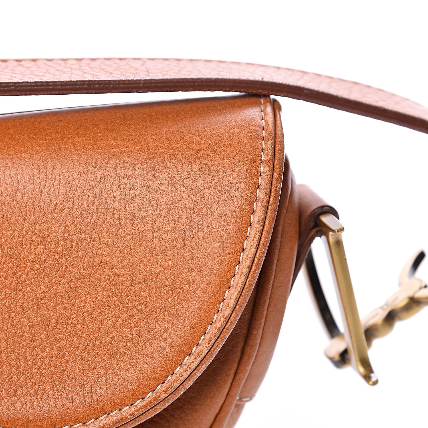 Christian Dior Calfskin Saddle Bag Tan 9 of 16