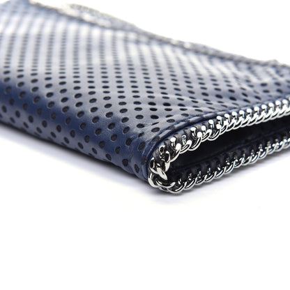 Stella McCartney Eco Alter Nappa Perforated Fold Over Clutch Navy 10 of 15