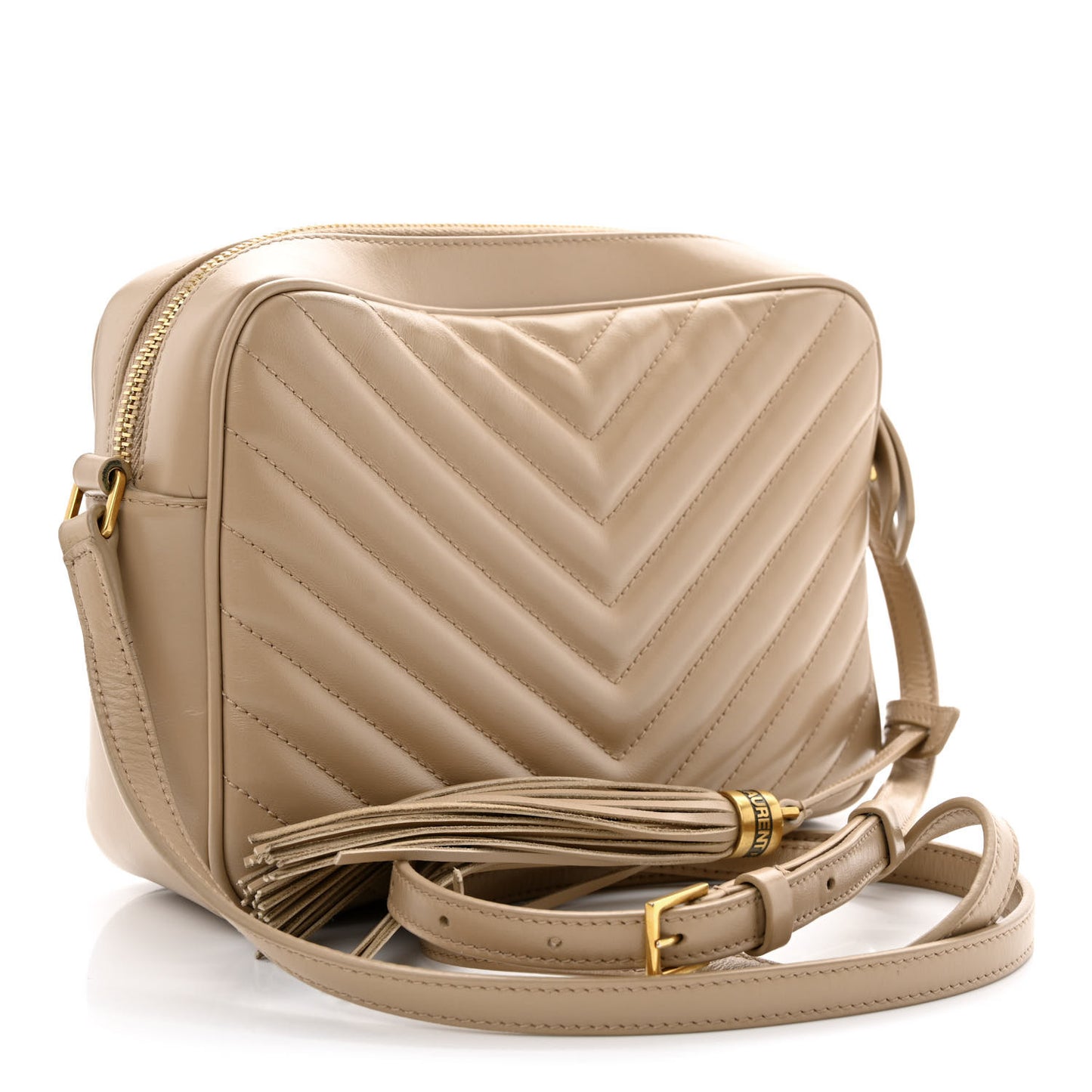 Calfskin Matelasse Monogram Lou Camera Bag Nude Powder