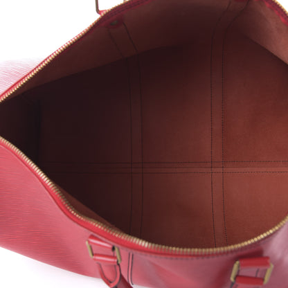 Louis Vuitton Epi Keepall 50 Castillan Red 4 of 9
