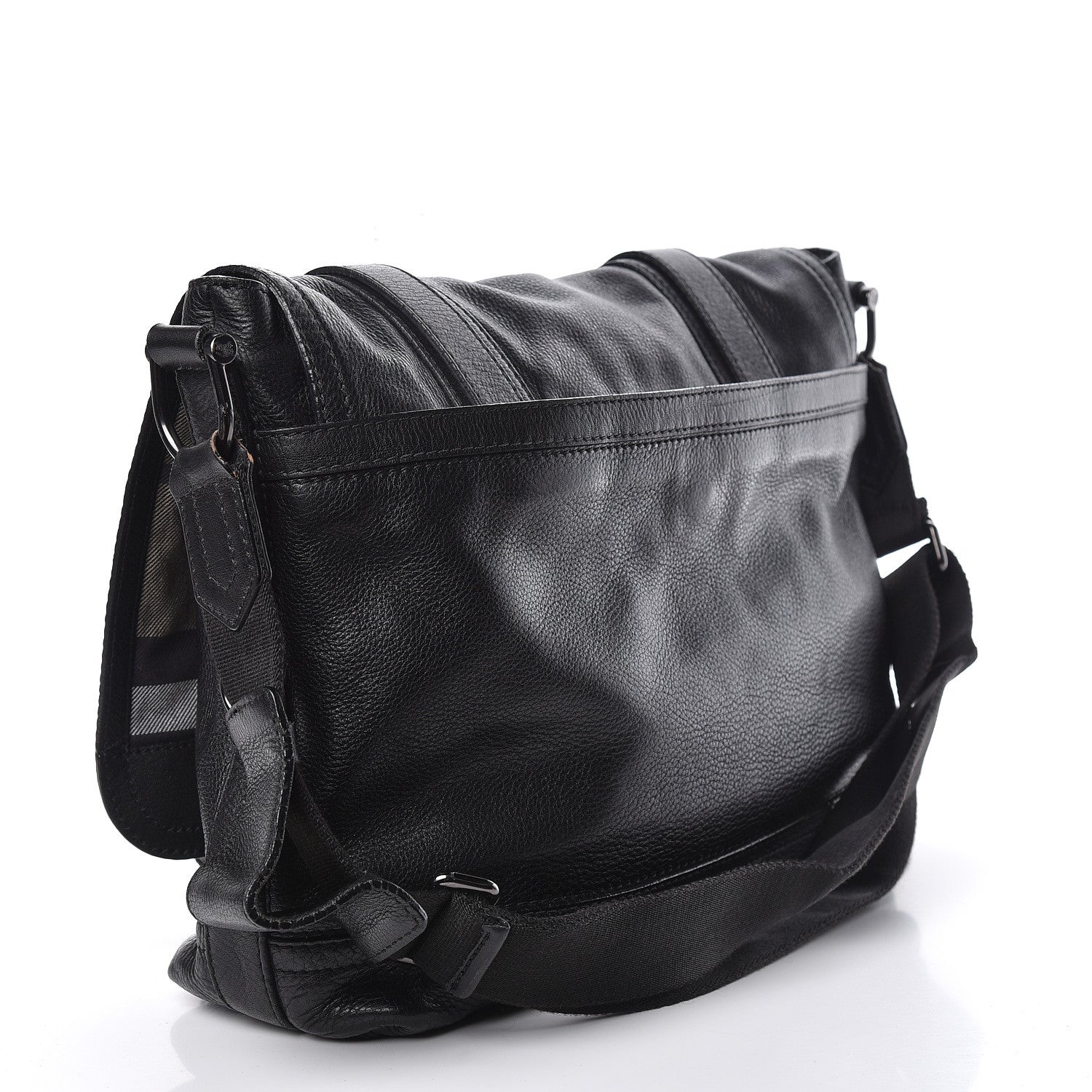 Burberry Grainy Calfskin Messenger Bag Black 3 of 21