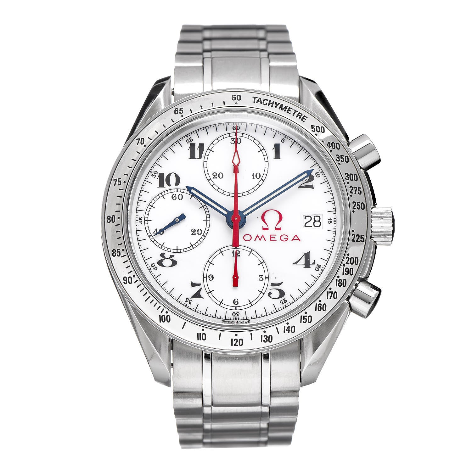 Omega Stainless Steel 39mm Speedmaster Date Olympic Series Automatic Watch White 3513.20.00 1 of 9