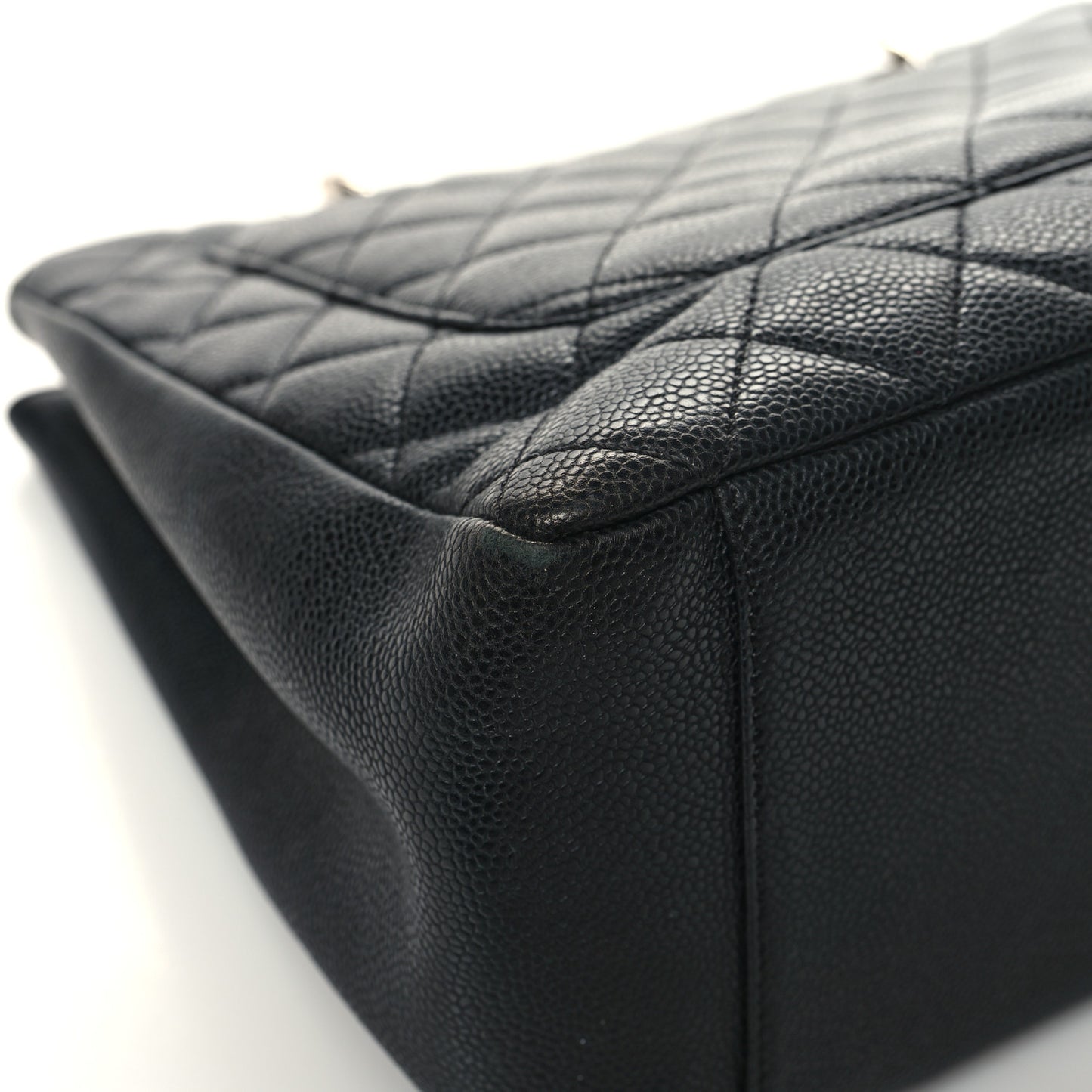 Caviar Quilted Grand Shopping Tote GST Black