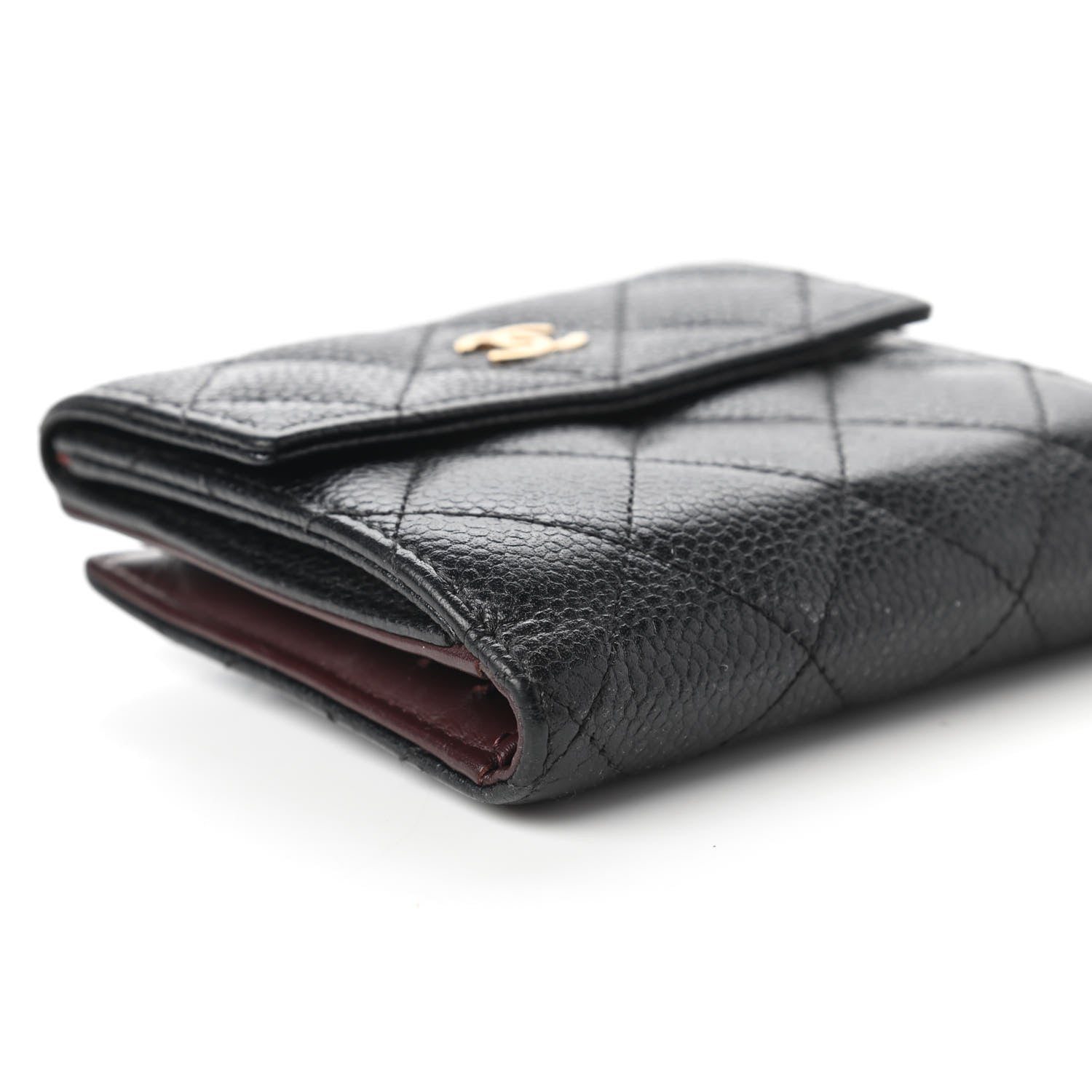 Chanel Caviar Quilted Compact French Flap Wallet Black 7 of 11