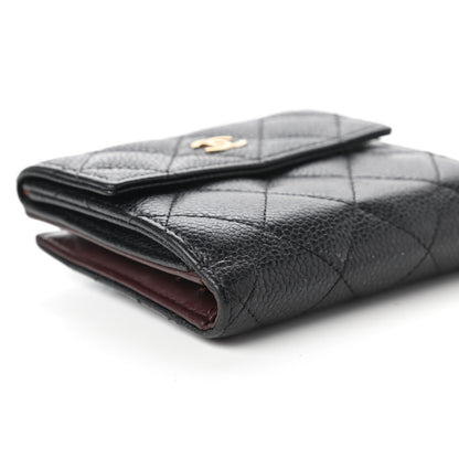 Chanel Caviar Quilted Compact French Flap Wallet Black 7 of 11