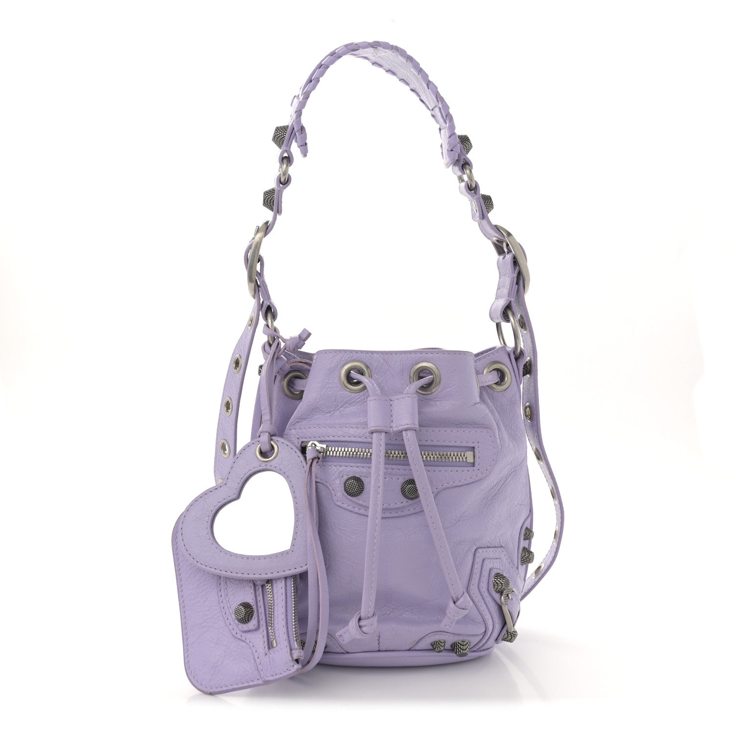 Balenciaga Agneau Arena Le Cagole Bucket Bag XS Lilac 3 of 11