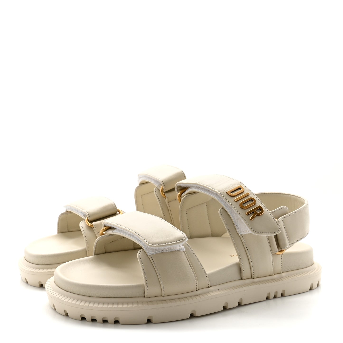 Lambskin Dioract 10mm Slide Sandals 37 Off White